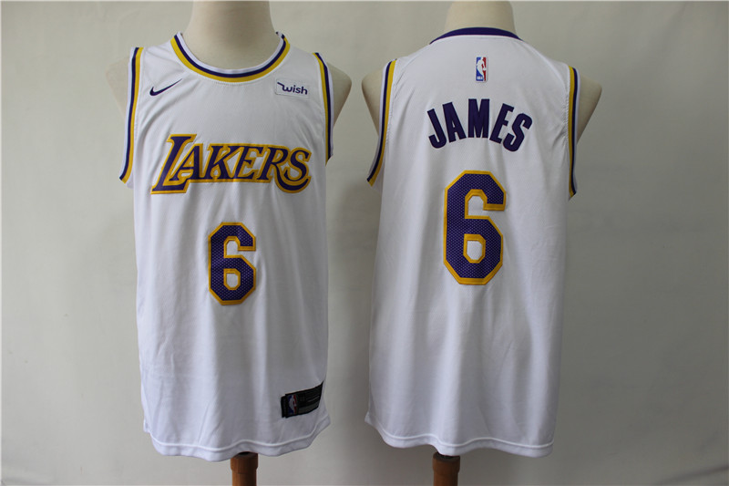 Men Los Angeles Lakers #6 James white game NBA Nike Jerseys->los angeles lakers->NBA Jersey